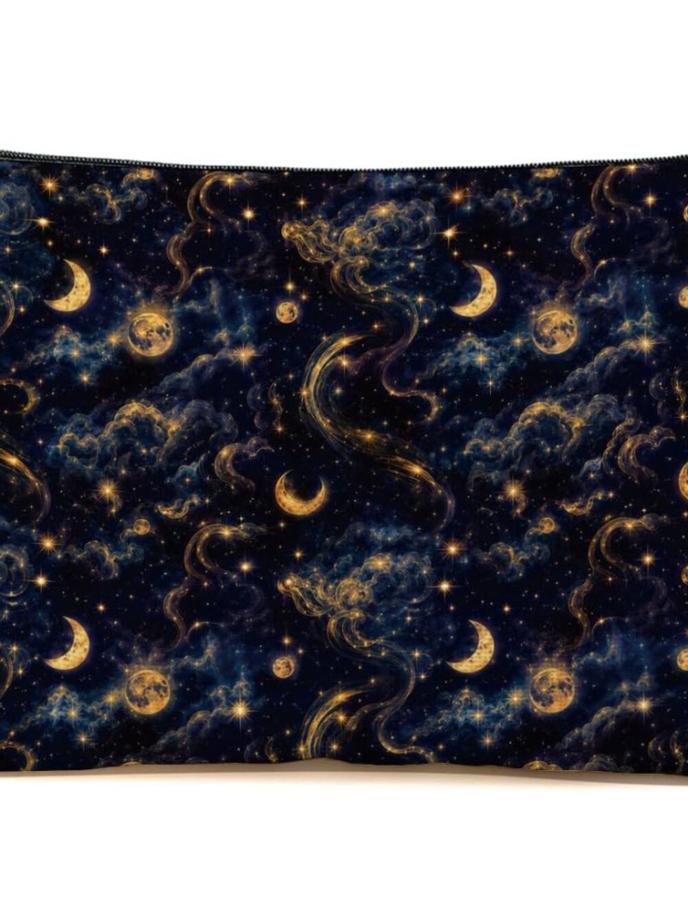 Navy Starry Night Makeup Bag Moon Star Cosmetic Bag